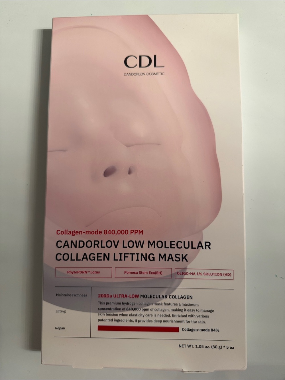 Candorlov Low Molecular Collagen Lifting Mask - Pink